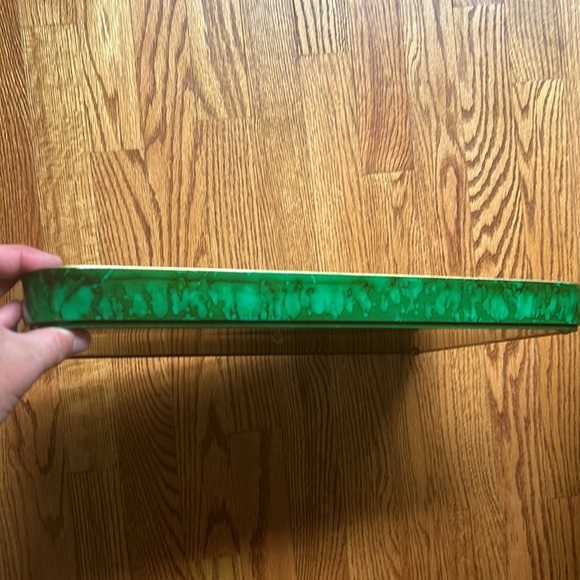 Vintage Faux Malachite Otagari Japanese tray - Picture 8 of 9